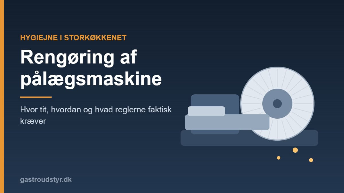 Rengøring Af Pålægsmaskine I Professionelt Storkøkken
