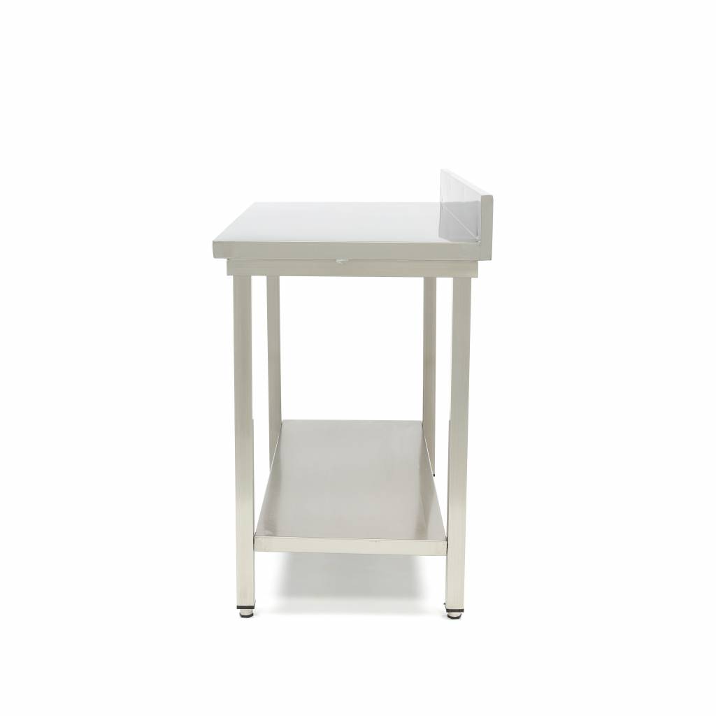 Arbejdsbord I Rustfrit Stål 'Deluxe' 1200 X 700 Mm Med Backsplash Billede 4