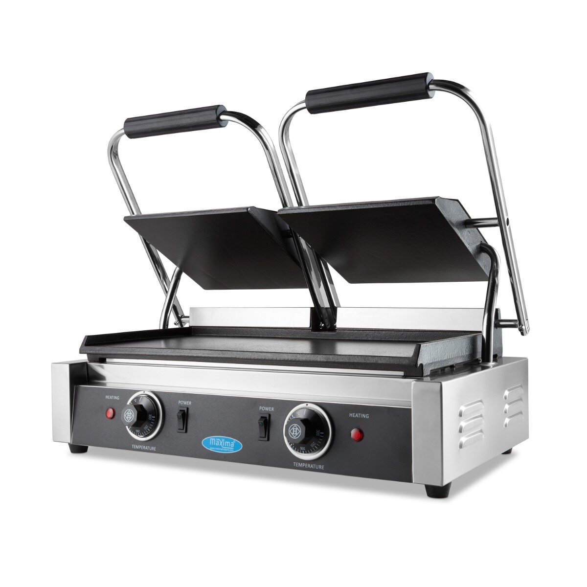 Klemgrill - Glat/Glat- Dobbelt Grillplade - 2 x 22cm