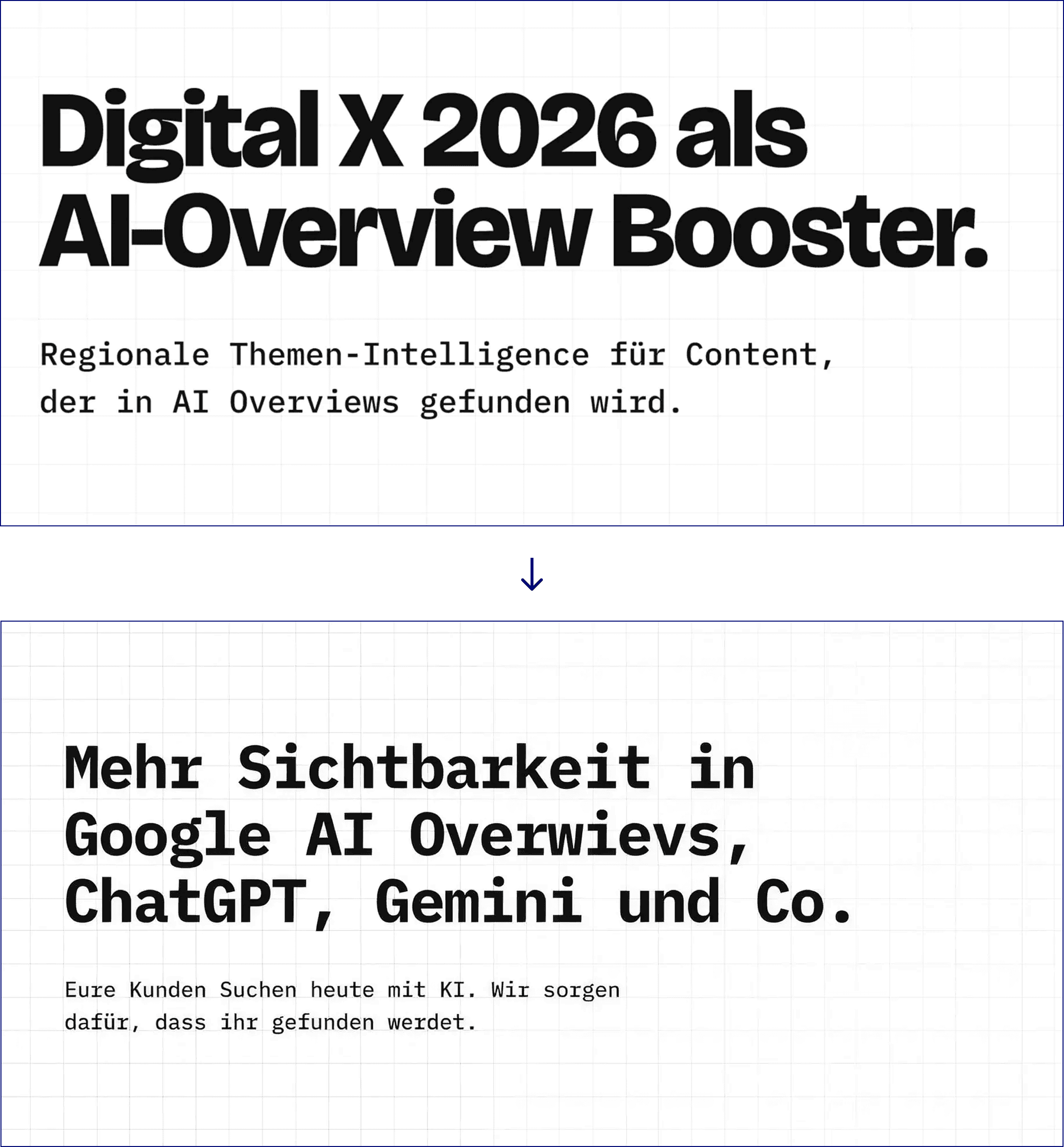Screenshopt Pitch Deck: Digital X 2026 als AU-Overview Booster Regionale Themen-Intelligence für Content, der in AI-Overviews gefunden wird