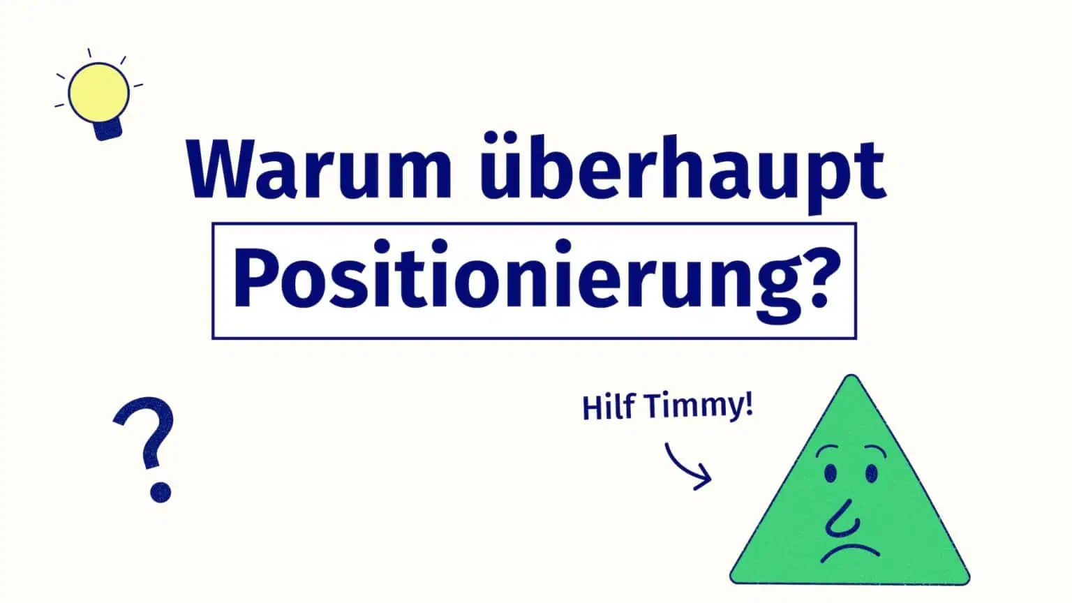 Illustration eines traurigen Dreiecks, das Hilfe braucht, in dem du dich gut positionierst!