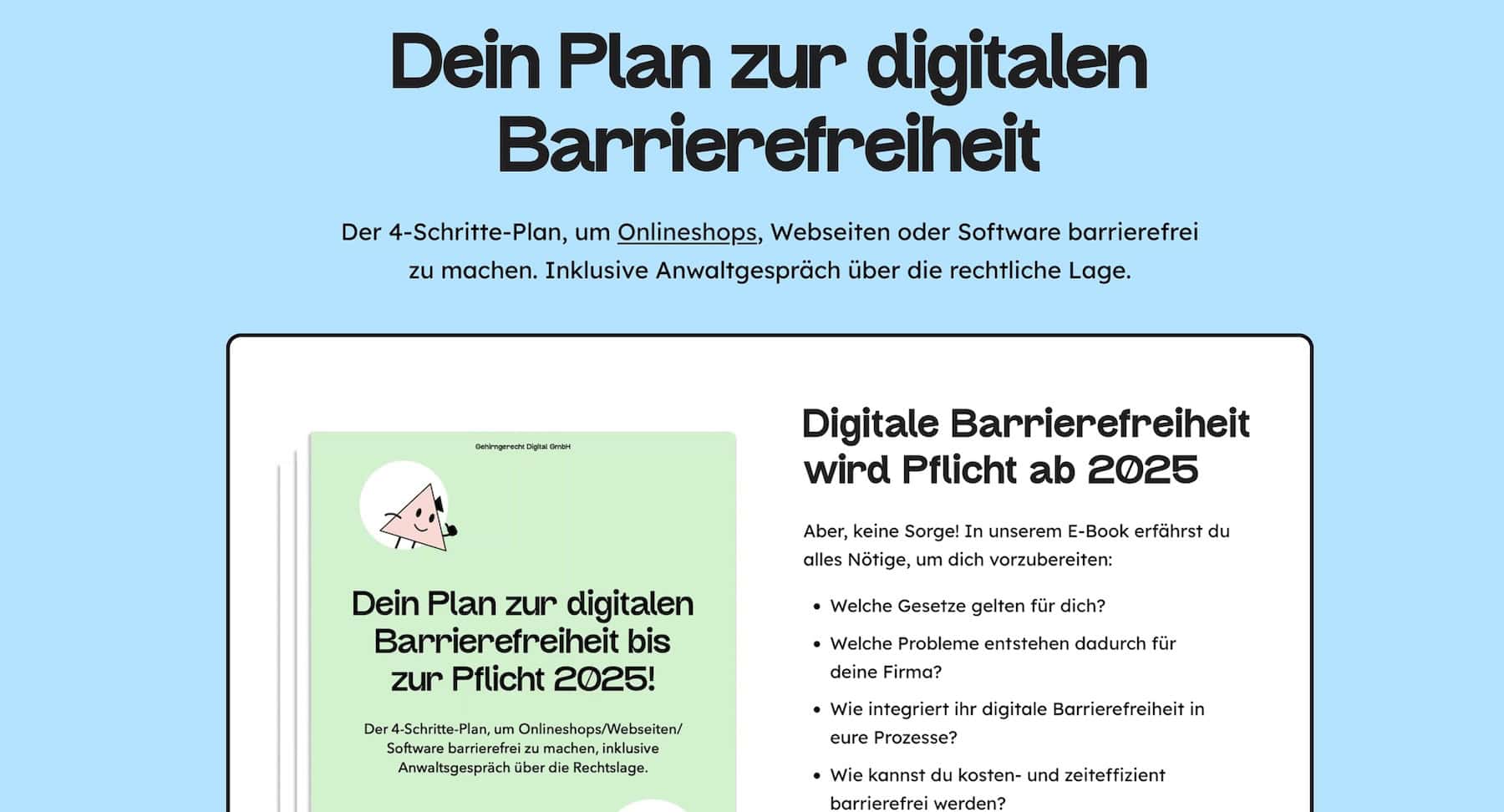 Screenshot des Lead-Magnets: Plan zur Barrierefreiheit