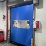 puertas de lona de alta velocidad montadas en alto