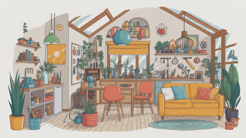 bricodeco illustration univers décoration et bricolage maison