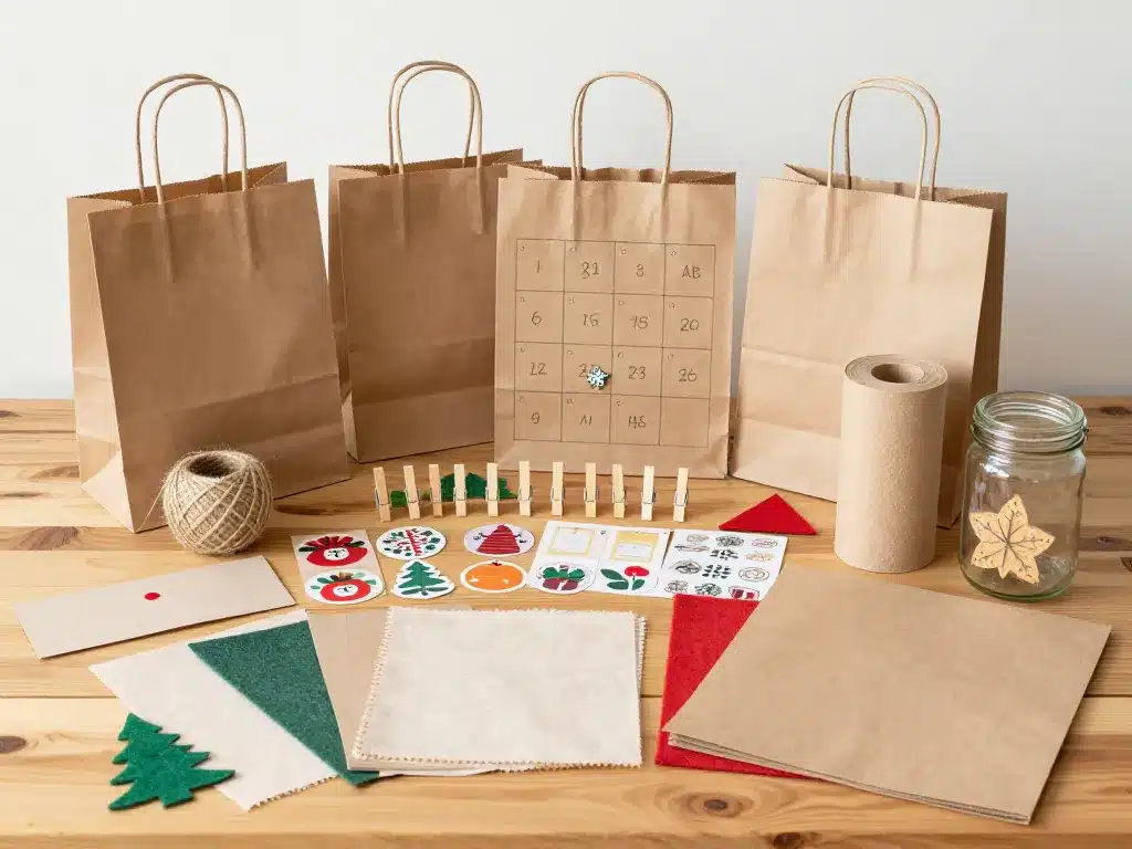 matériaux pour calendrier de l'avent bricolage