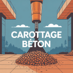 illustration carottage beton chantier