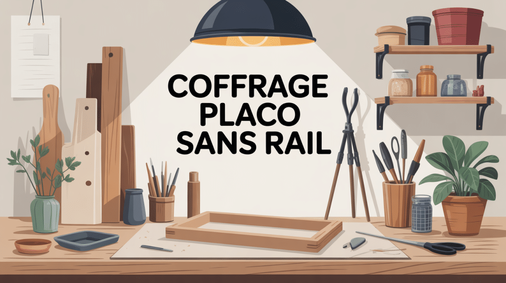 illustration coffrage placo sans rail atelier moderne