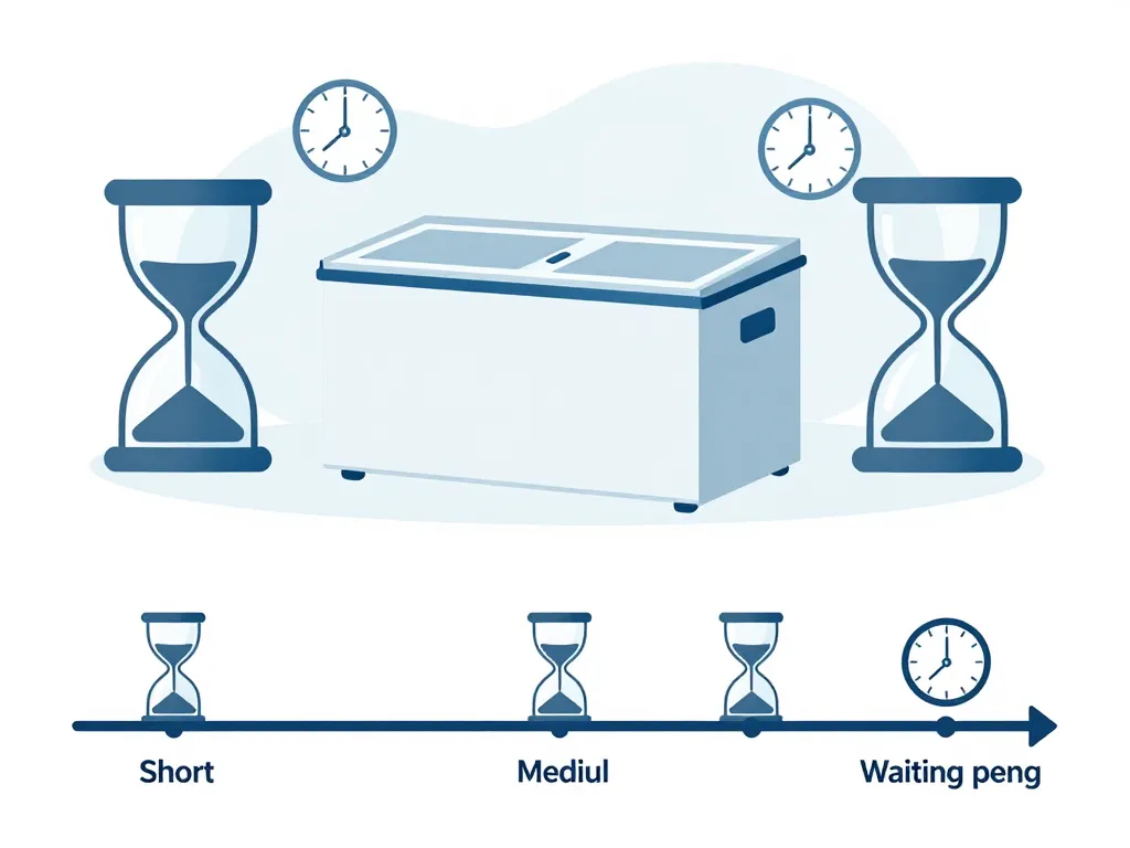 attente rebranchement congelateur couché combien de temps