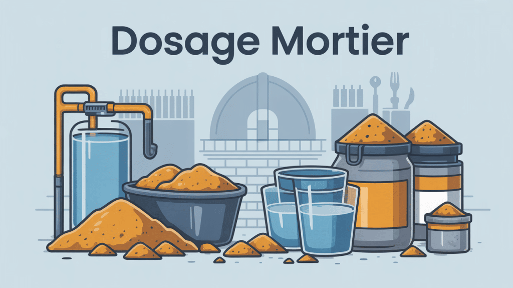 image dosage mortier outils chantier proportions