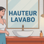 illustration hauteur lavabo adaptée salle de bains