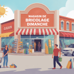 magasin bricolage ouvert ce dimanche devant magasins ambiance urbaine