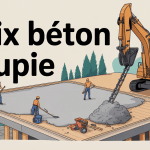 prix beton toupie livraison chantier illustration vectorielle