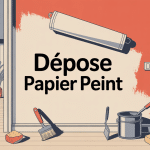 Illustration prix dépose papier peint en rénovation