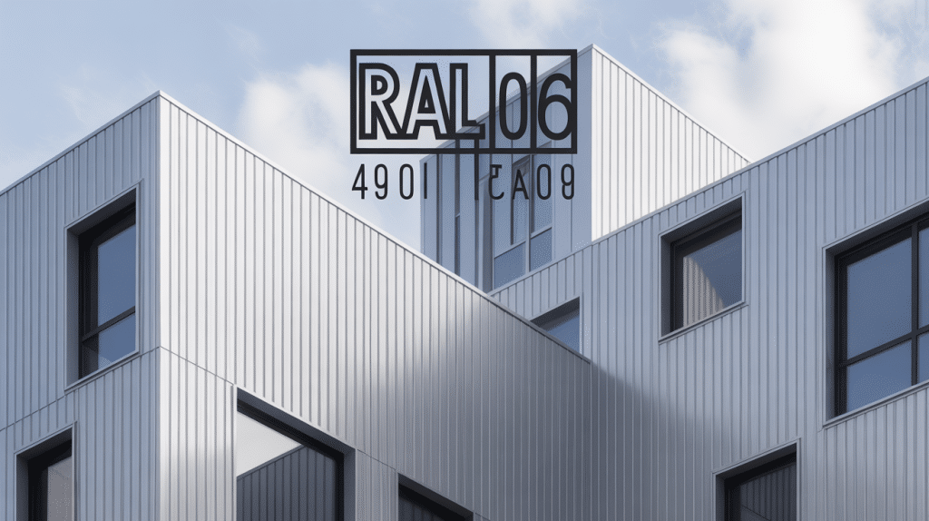 illustration façade et détails métalliques ral colour 9006