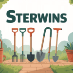 illustration outils Sterwins jardin tondeuse taille-haie perceuse