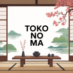 illustration toko no ma alcôve japonaise épurée ambiance moderne