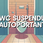 wc suspendu autoportant installé dans salle de bains design