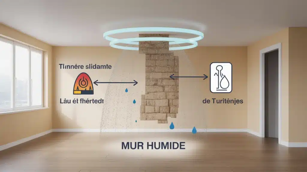 mur humide avec diagnostic et solutions