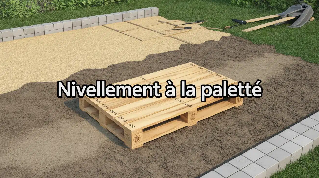 nivellement à la palette pour terrain plat