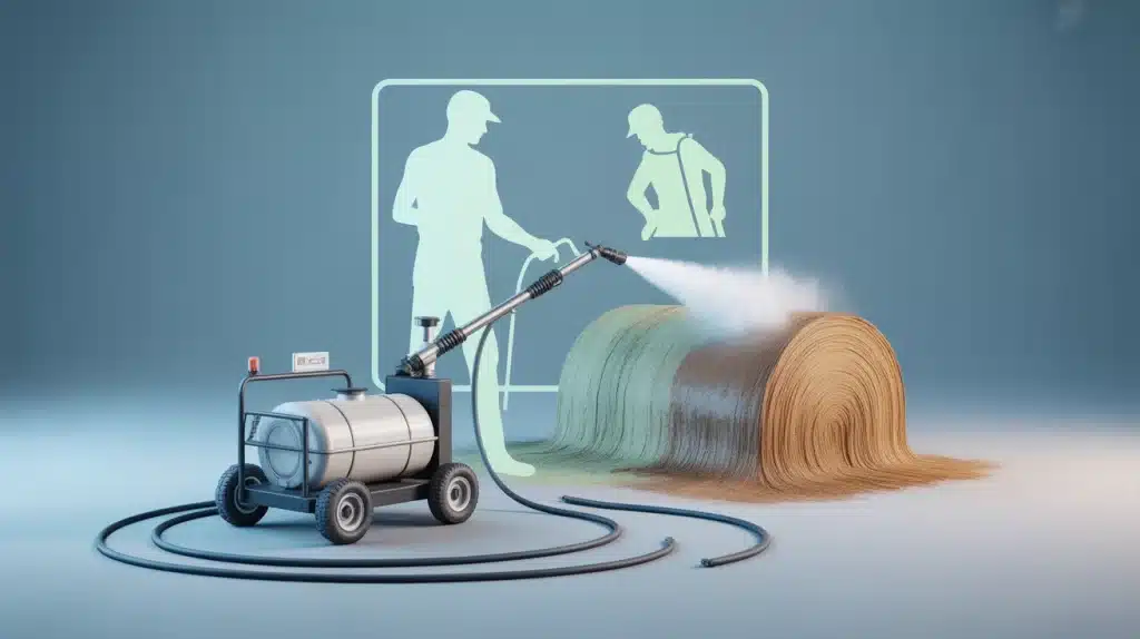 Pulvérisateur toiture professionnel avec portée 13 m et autonomie 3 h