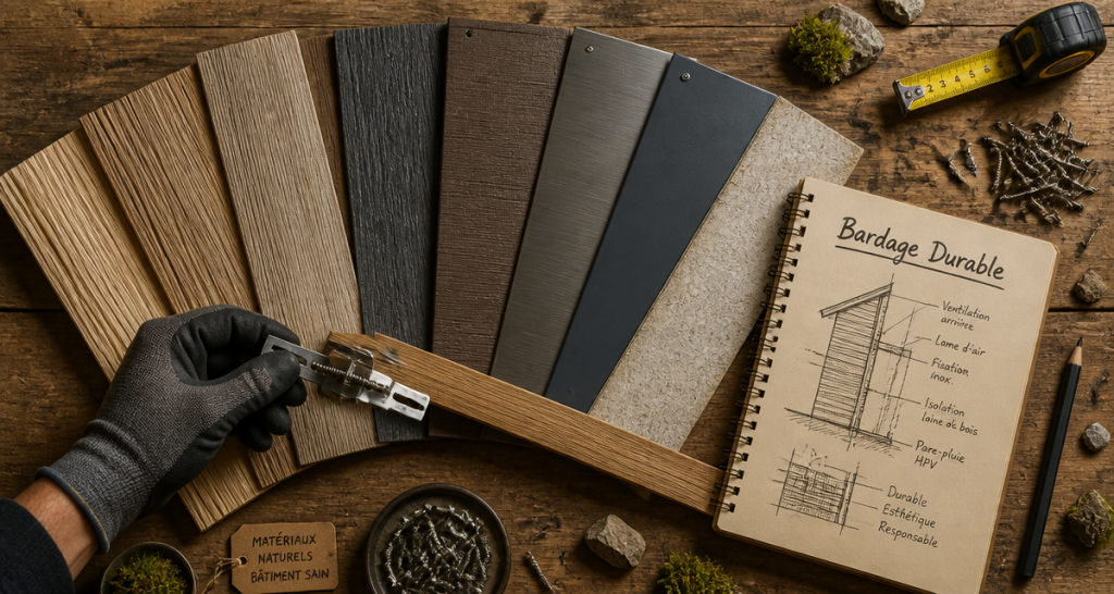 bardage définition échantillons bois métal fibrociment