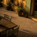 béton desactivé terrasse texture granulée