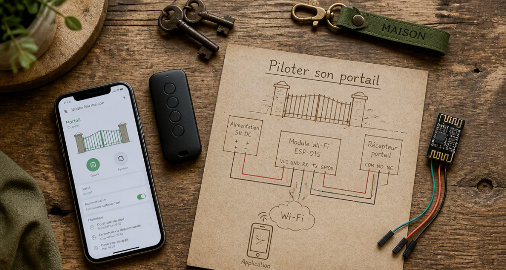 copier télécommande portail sur smartphone avec module wifi