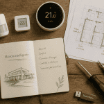 domotique définition, objets connectés sur bureau