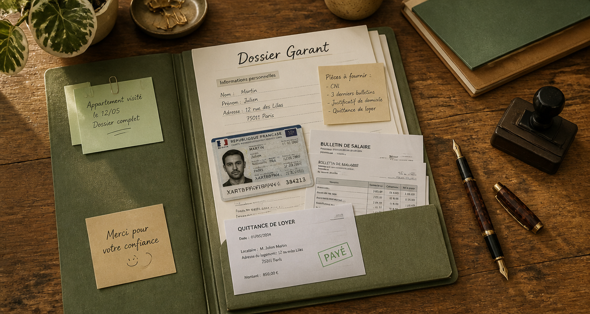 dossier pour location garant sur bureau