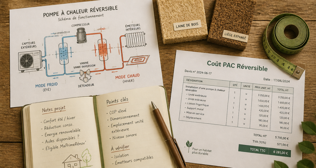 pompe à chaleur clim réversible prix devis plan