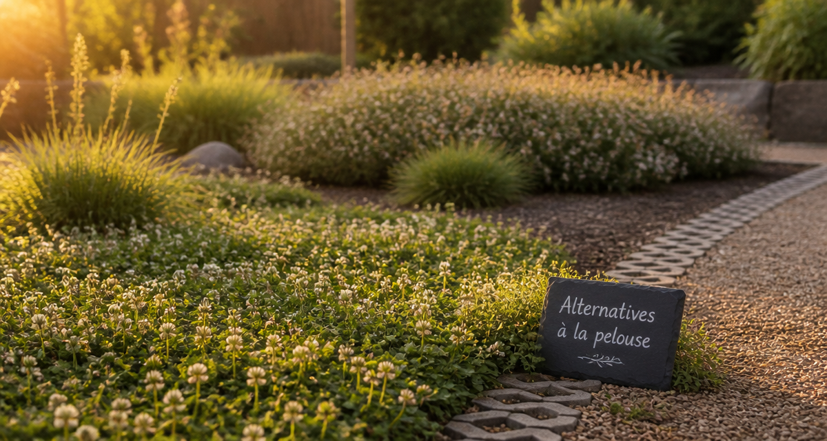 Par quoi remplacer le gazon : trèfle blanc, lippia et zoysia