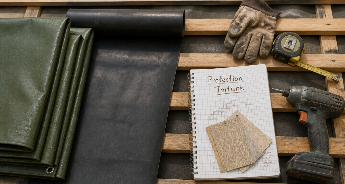 toiture en bache matériaux et outils