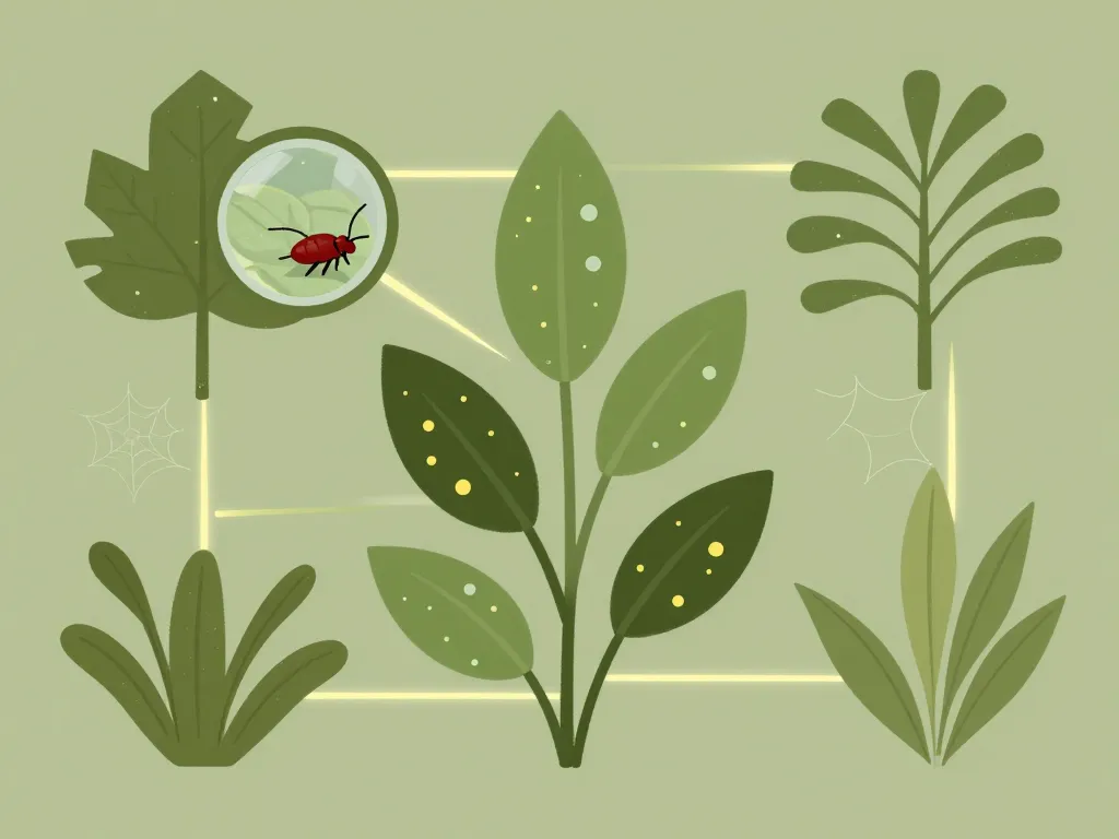 diagramme concept araignée rouge maison sur plante intérieure