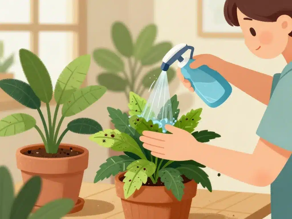traitement araignée rouge maison sur plantes intérieur