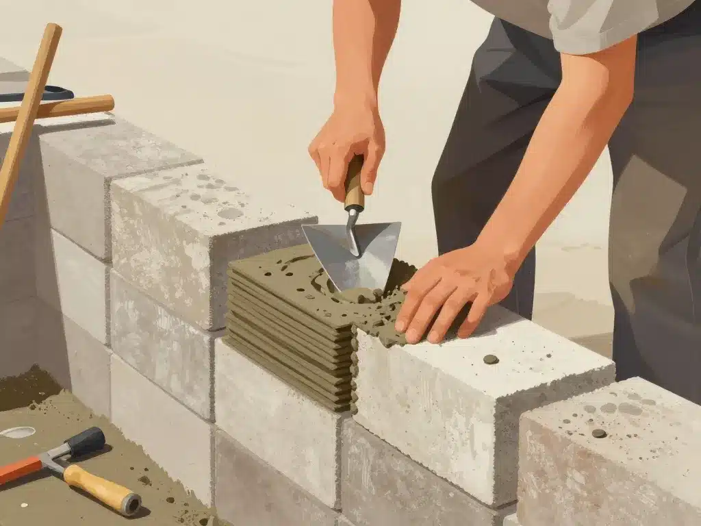 Application enduit sur mur en parpaing étapes outils maçon