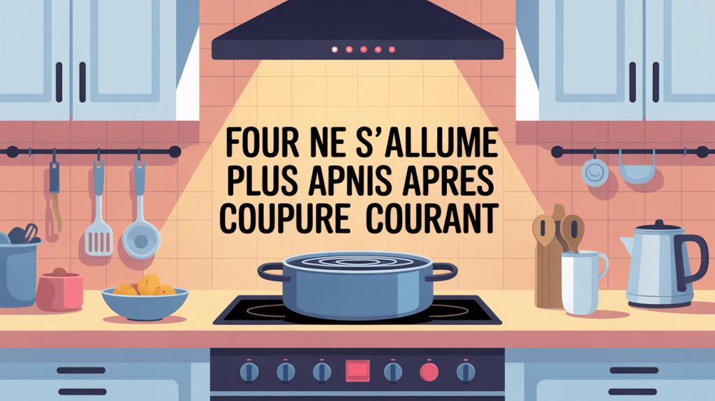 four ne s'allume plus apres coupure de courant illustration vectorielle