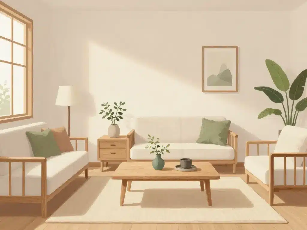 japonais deco salon zen couleurs naturelles et matériaux authentiques
