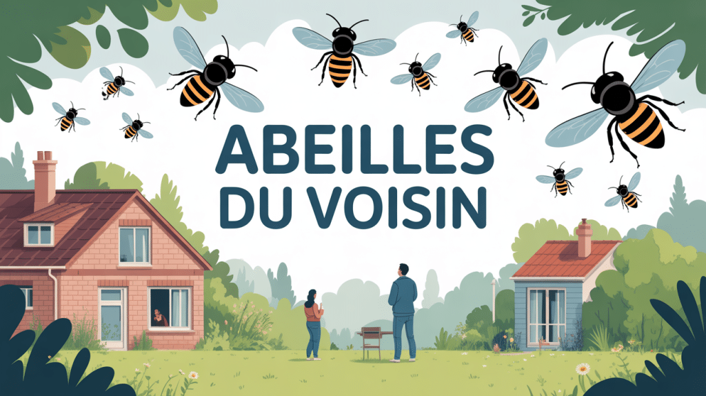 je suis envahi par les abeilles de mon voisin illustration jardin abeilles voisin