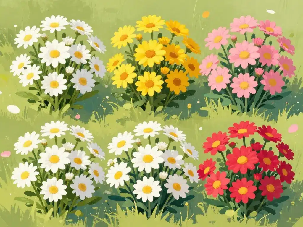 palette marguerite couleur familles principales
