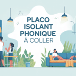 illustration centrale placo isolant phonique à coller