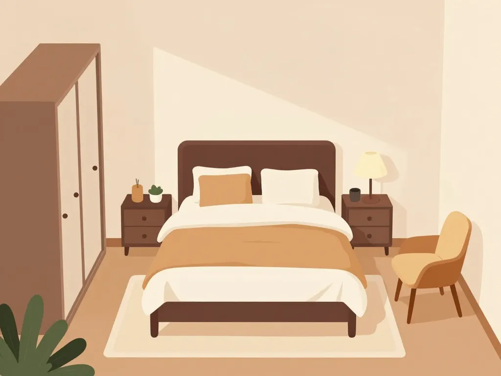 plan chambre adulte lit rangements