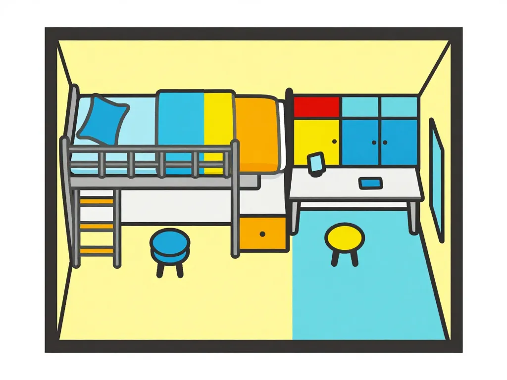 plan chambre enfant zones optimisées