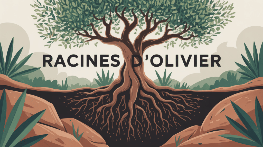 racine olivier visible sous terre méditerranée