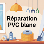 réparer du pvc blanc outils de bricolage fenêtre tuyau panneau