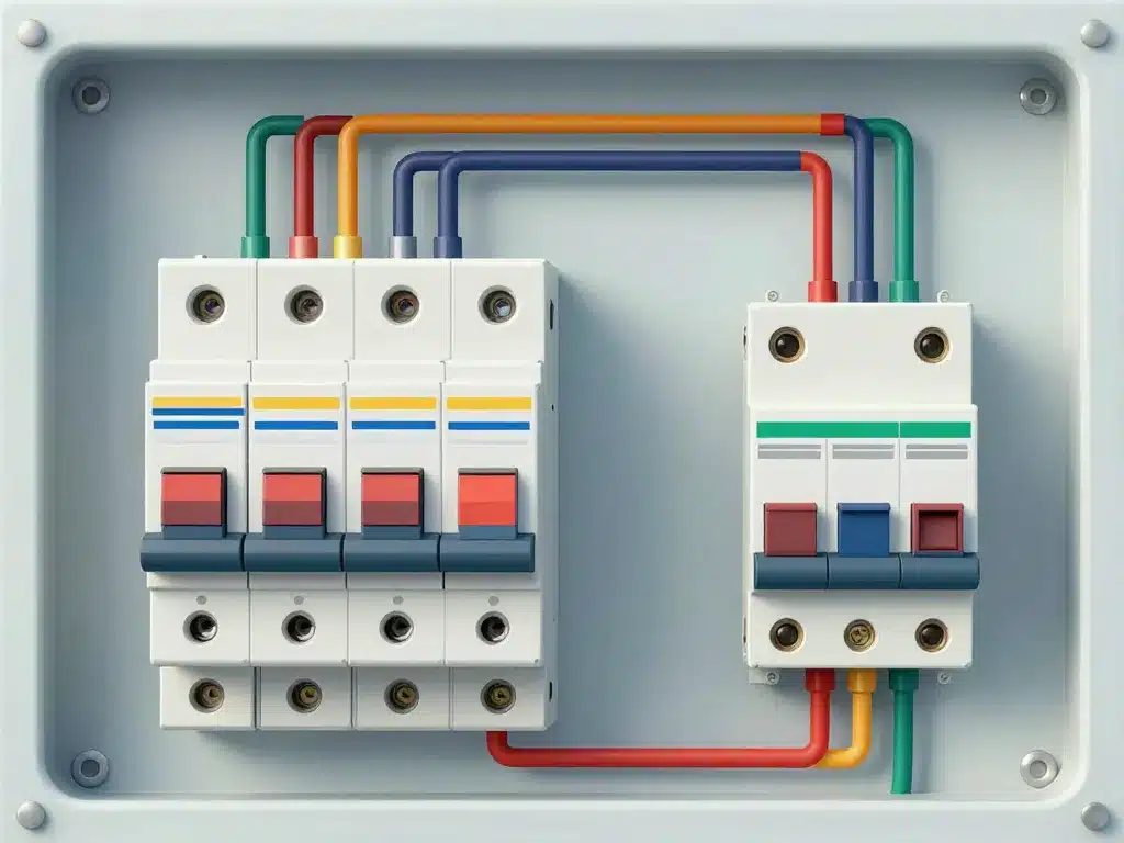Schema du contacteur circuit complet avec boutons et protection