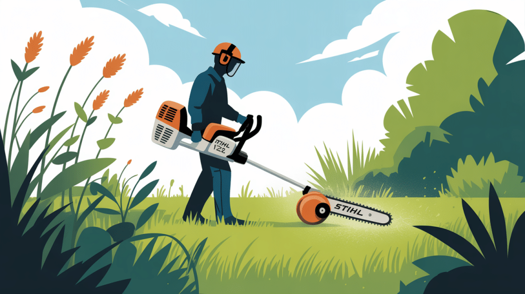 stihl fs 120 débroussailleuse utilisable grand terrain