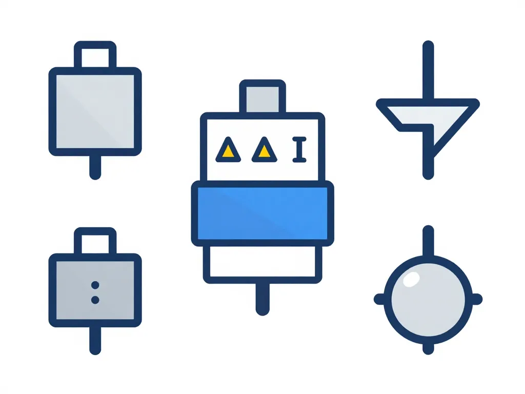 symbole disjoncteur différentiel visuel comparaison