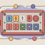 symbole disjoncteur différentiel illustration tableau électrique