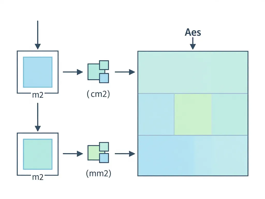 diagramme conversion m2 cm2 ares hectares