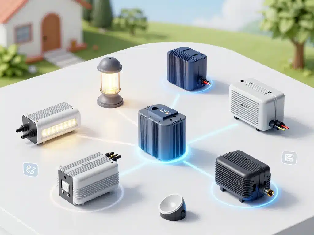 Différents modèles de transformateur 230v 12v selon usage